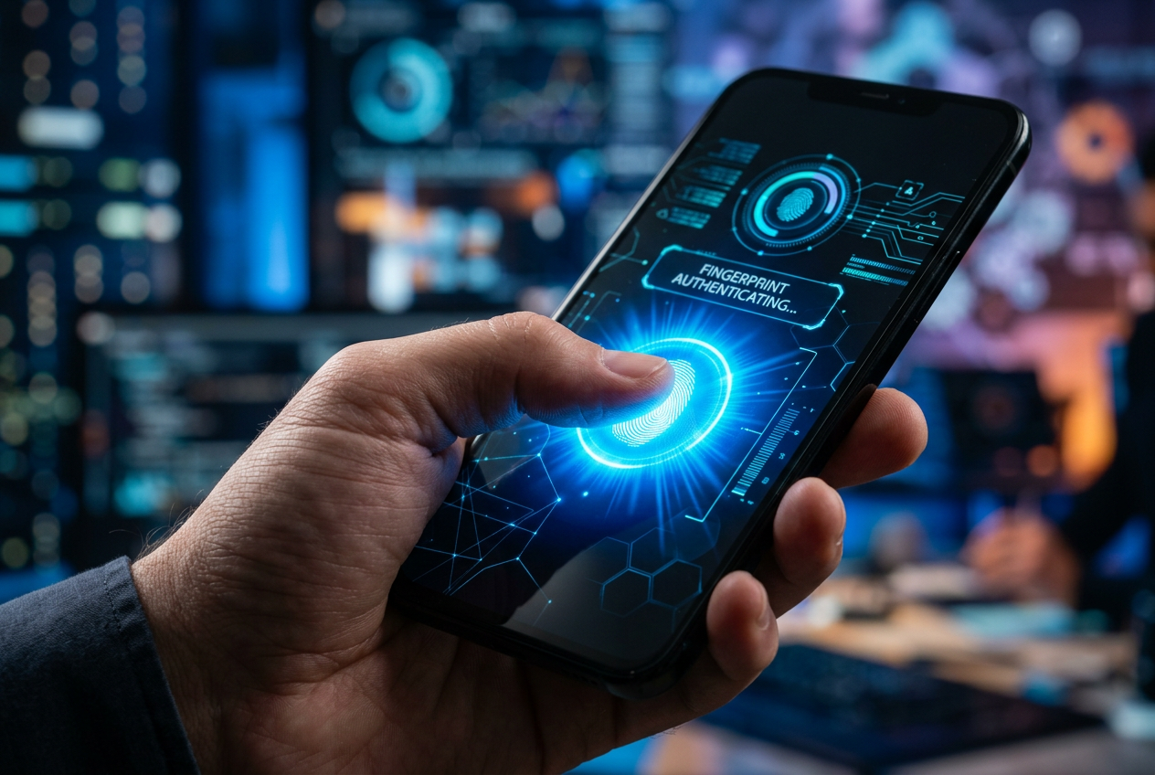 Fingerprint authentication on a mobile device