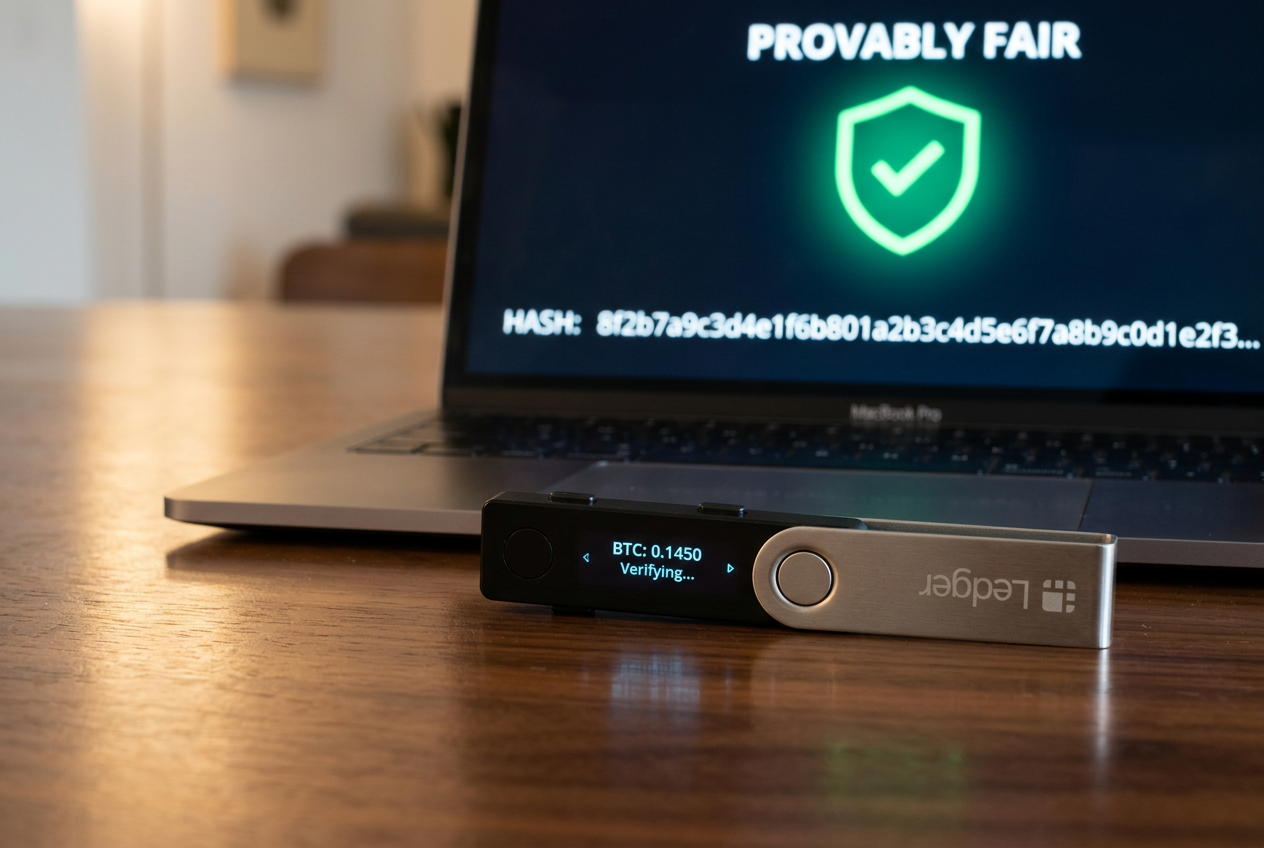 Zabezpieczona transakcja blockchain i weryfikacja algorytmu Provably Fair.